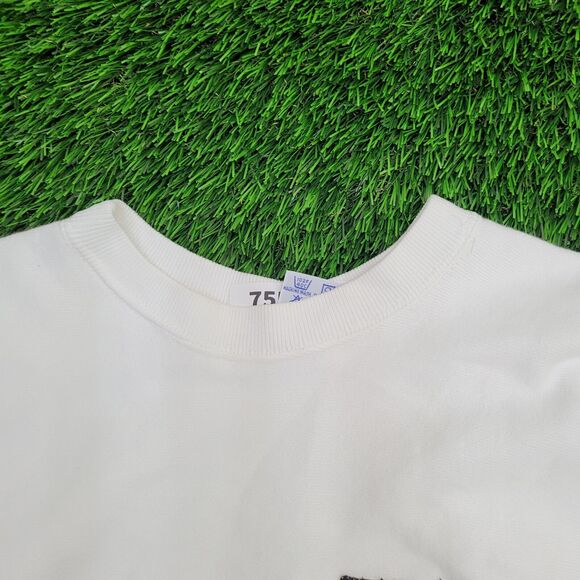 Vintage 90s Brown Sweatshirt Womens XL 21x24 White - Picture 14 of 15